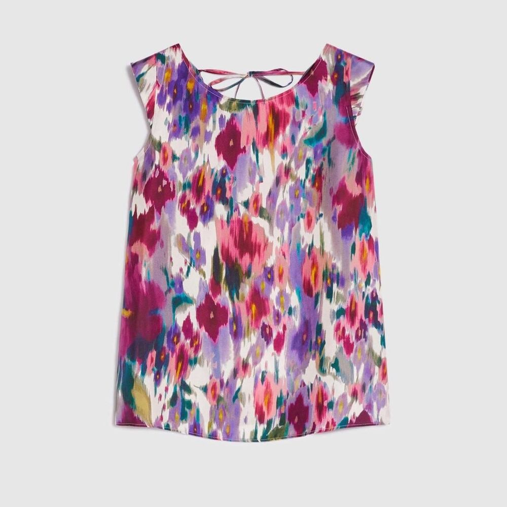 NEW Pennyblack 100% Silk Boatneck Top with back laces | Size 10 Interview Office